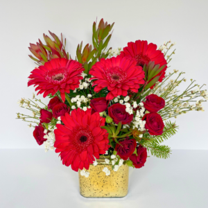 Golden Holiday Glam Arrangement