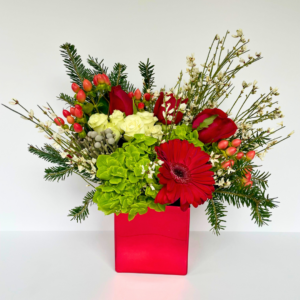 holiday cheer cube arrangement